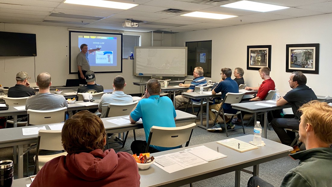 powder coating training class in session