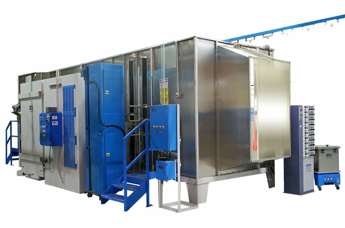 The Parker Ionics VARI-FLO Series Powder Coating Booth